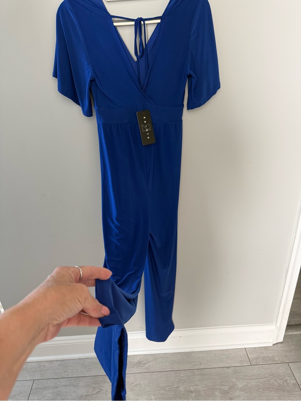 Cobalt Blue Jumper with Flutter Sleeves, XS